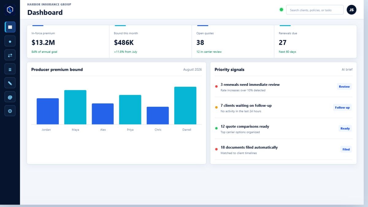 OneagencyOS Signal Console agency dashboard
